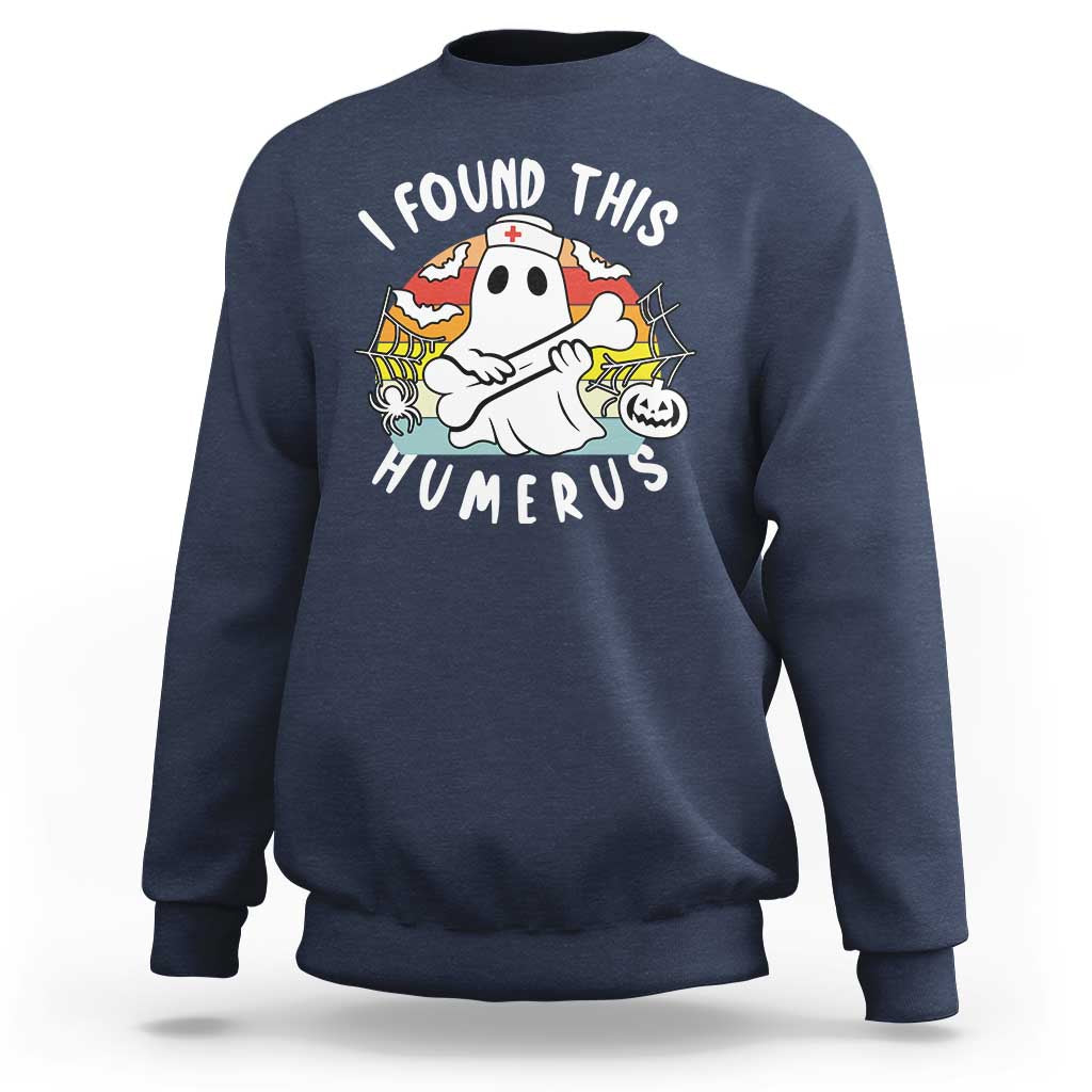 Halloween Ghost Nurse Sweatshirt I Found This Humerus Bone Pun - Wonder Print Shop