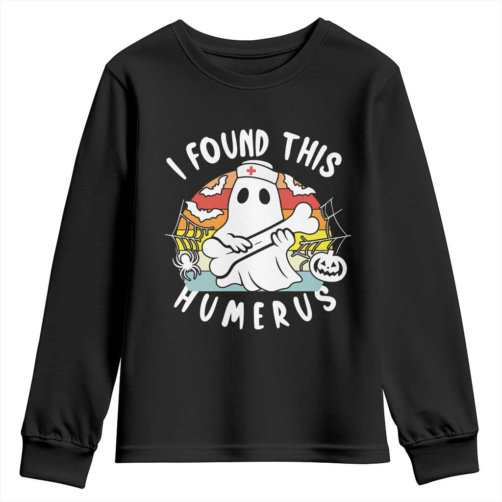 Halloween Ghost Nurse Youth Sweatshirt I Found This Humerus Bone Pun - Wonder Print Shop