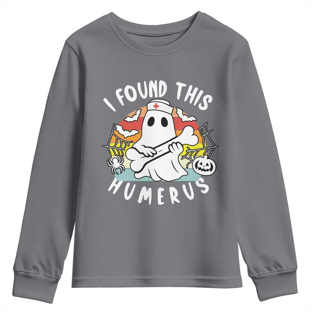 Halloween Ghost Nurse Youth Sweatshirt I Found This Humerus Bone Pun - Wonder Print Shop
