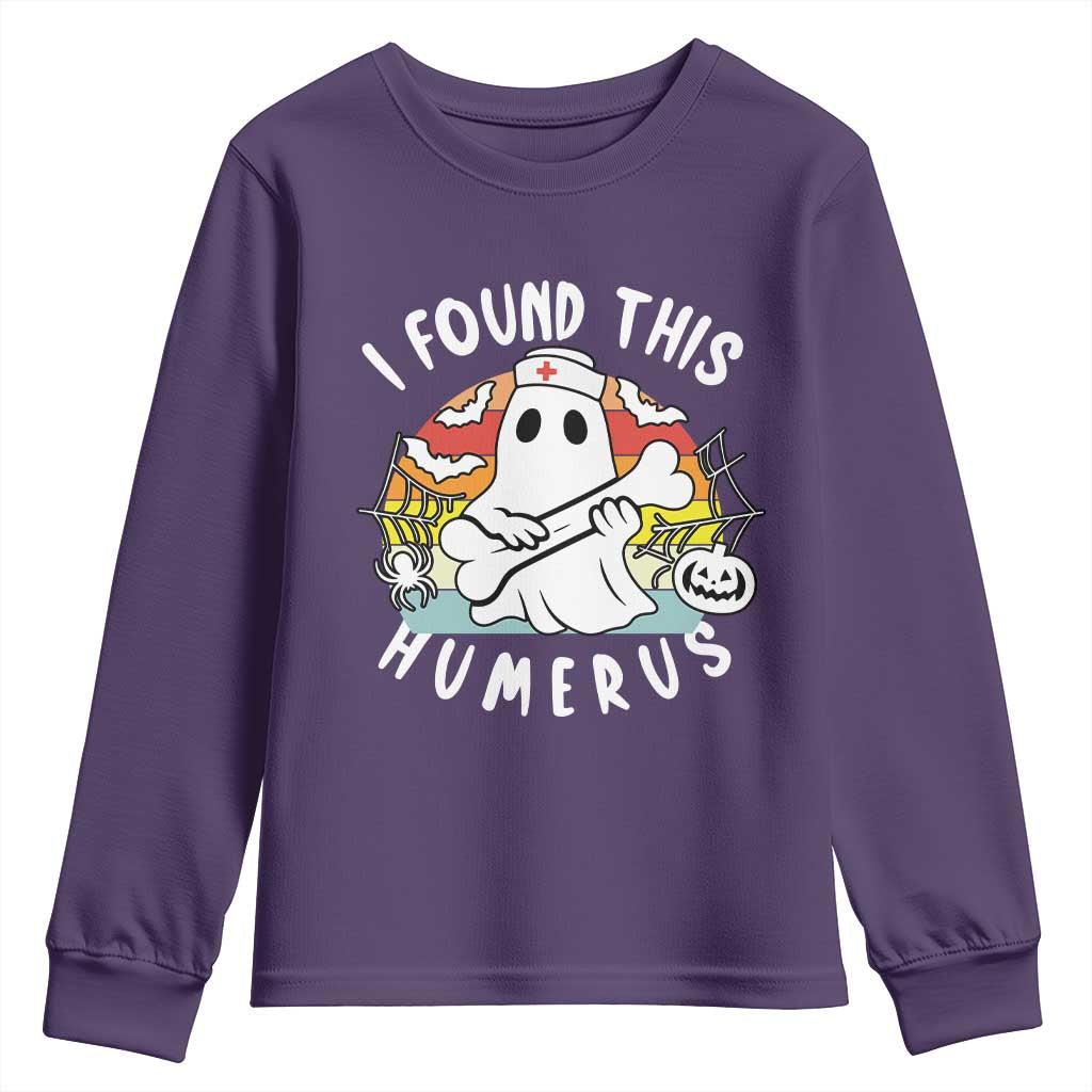 Halloween Ghost Nurse Youth Sweatshirt I Found This Humerus Bone Pun - Wonder Print Shop