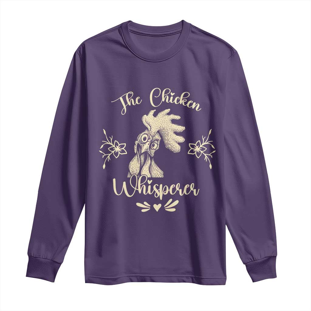 Funny Chicken Lover Gift Long Sleeve Shirt The Chicken Whisperer - Wonder Print Shop