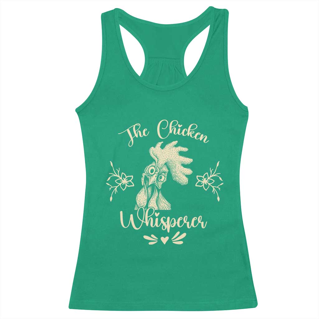 Funny Chicken Lover Gift Racerback Tank Top The Chicken Whisperer - Wonder Print Shop