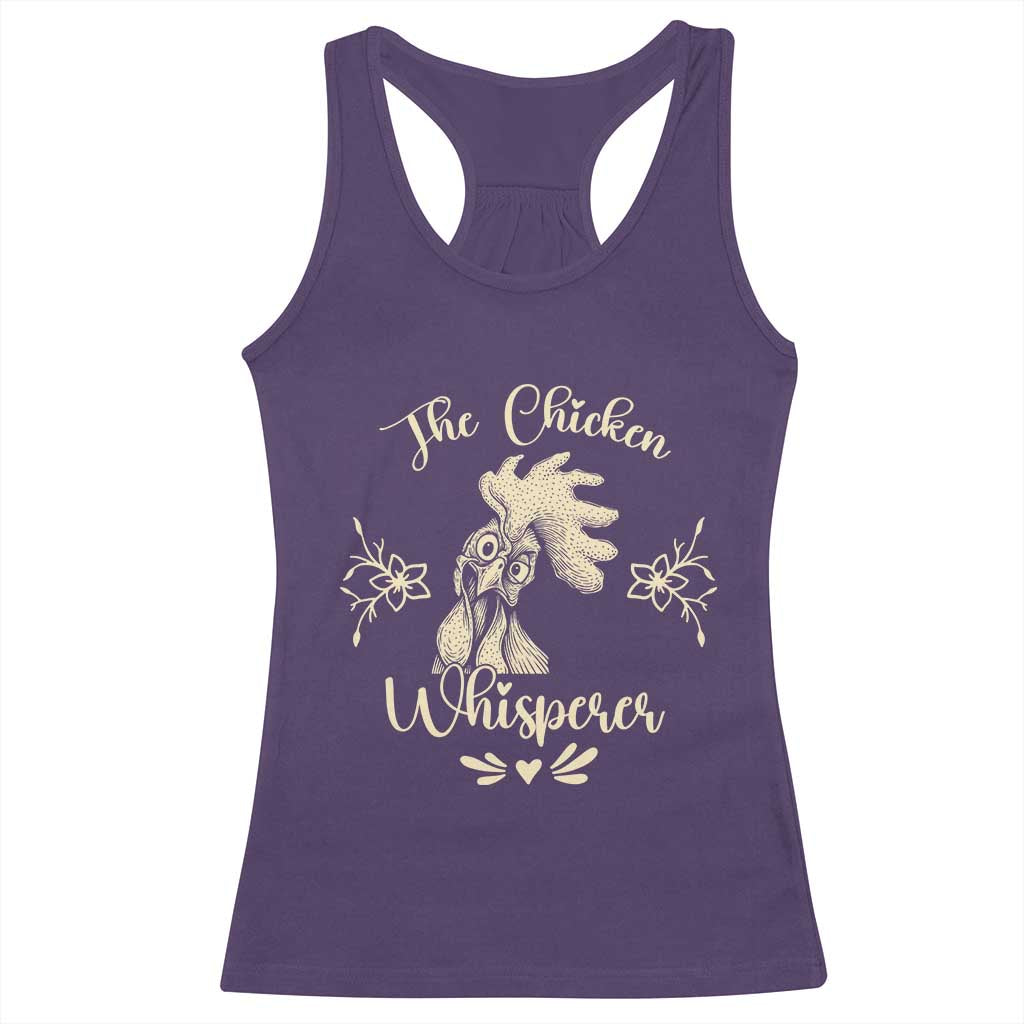 Funny Chicken Lover Gift Racerback Tank Top The Chicken Whisperer - Wonder Print Shop