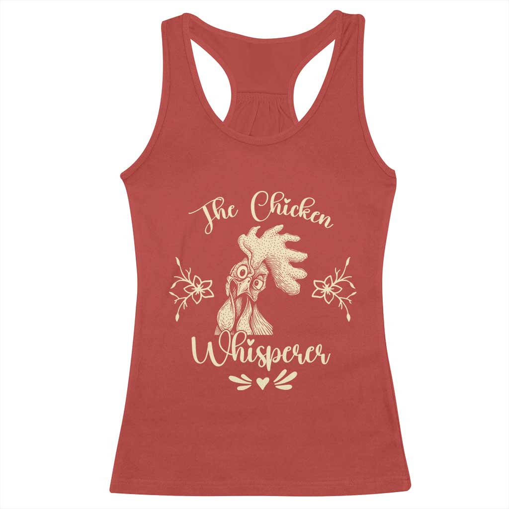 Funny Chicken Lover Gift Racerback Tank Top The Chicken Whisperer - Wonder Print Shop