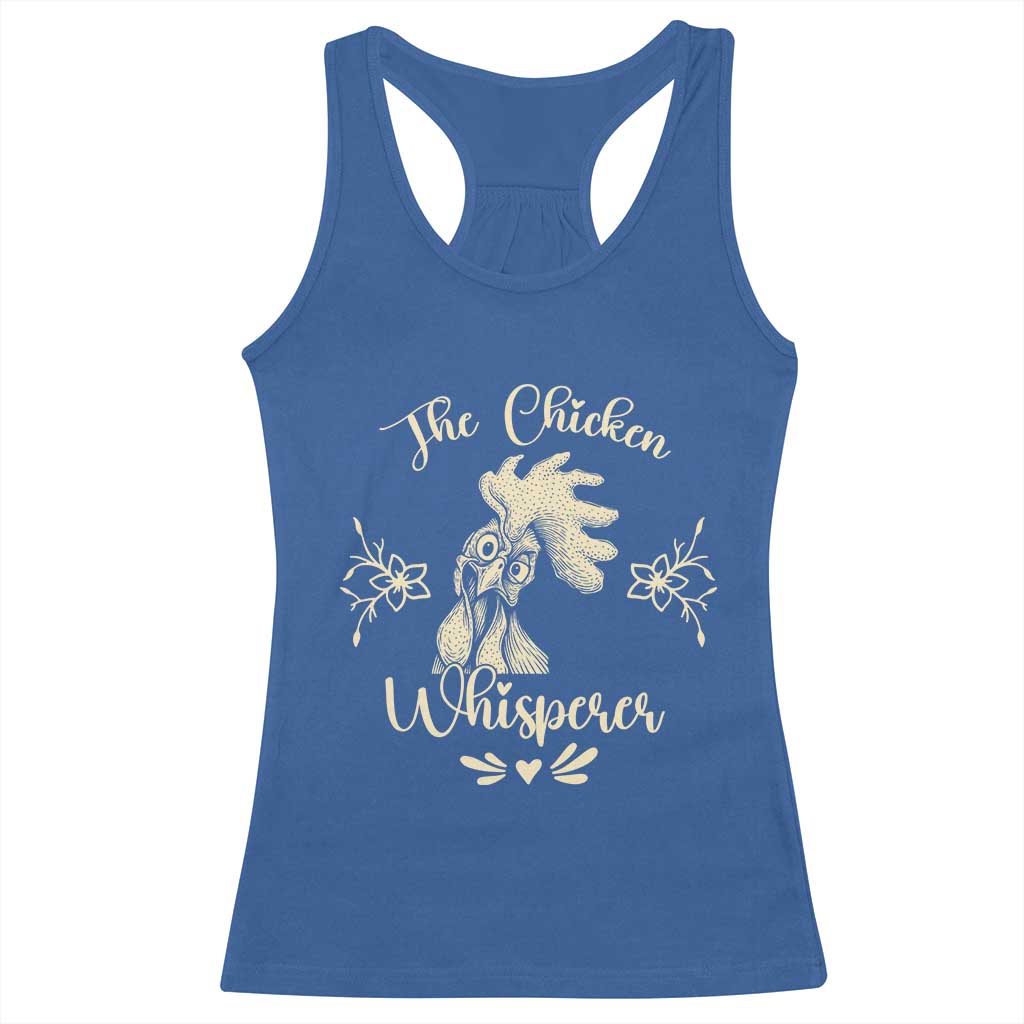 Funny Chicken Lover Gift Racerback Tank Top The Chicken Whisperer - Wonder Print Shop