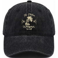 Funny Chicken Lover Gift Washed Cotton Baseball Cap The Chicken Whisperer