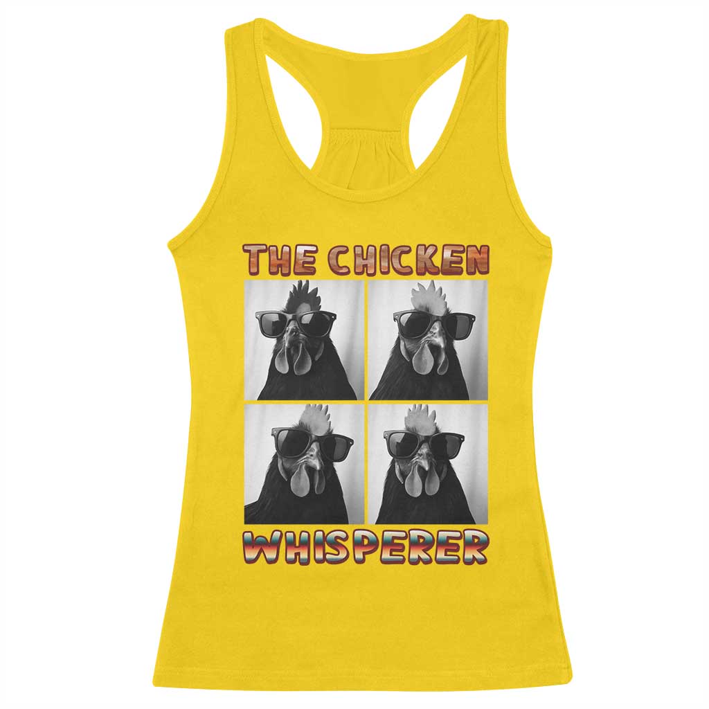 Funny Farm Animal Gift Racerback Tank Top The Chicken Whisperer - Wonder Print Shop