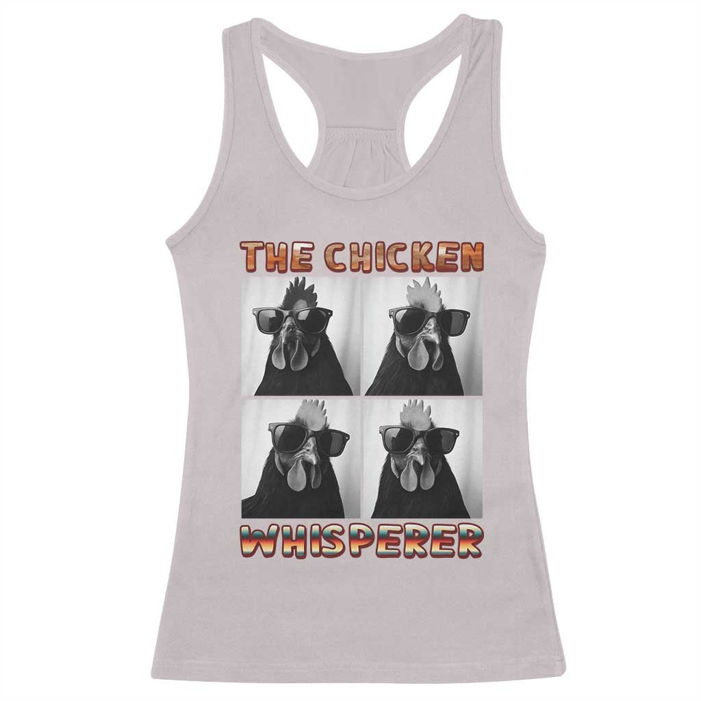 Funny Farm Animal Gift Racerback Tank Top The Chicken Whisperer - Wonder Print Shop