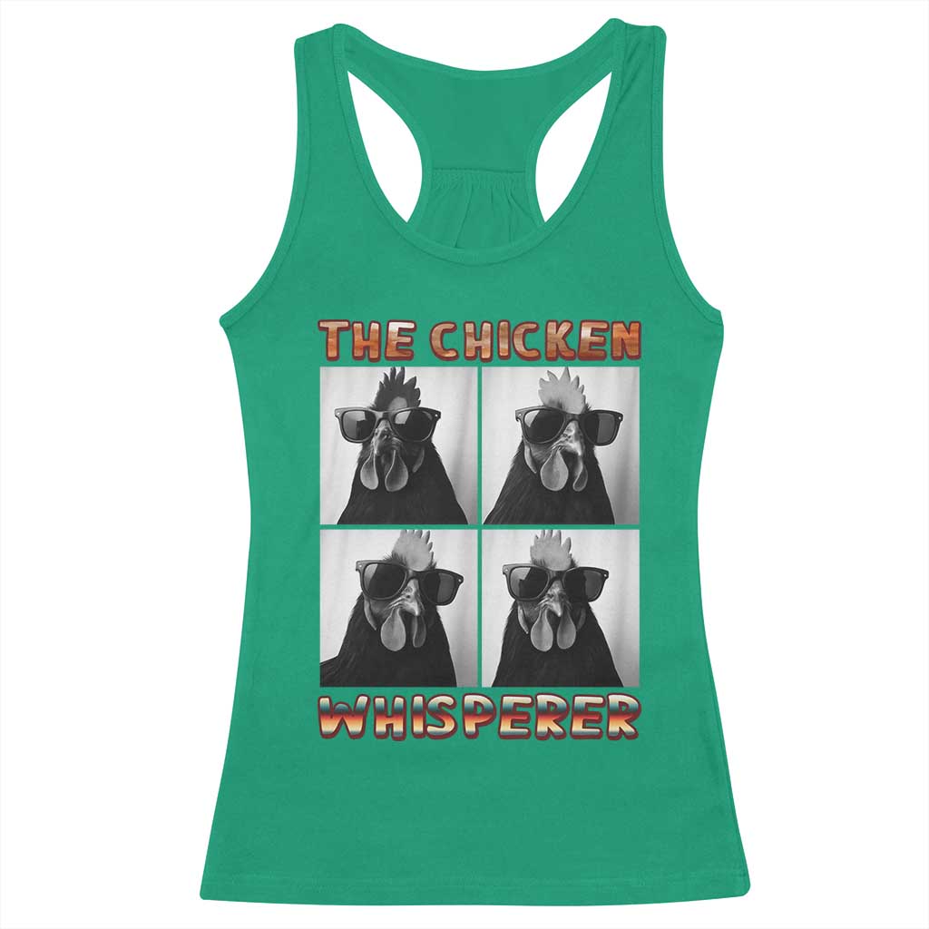 Funny Farm Animal Gift Racerback Tank Top The Chicken Whisperer - Wonder Print Shop