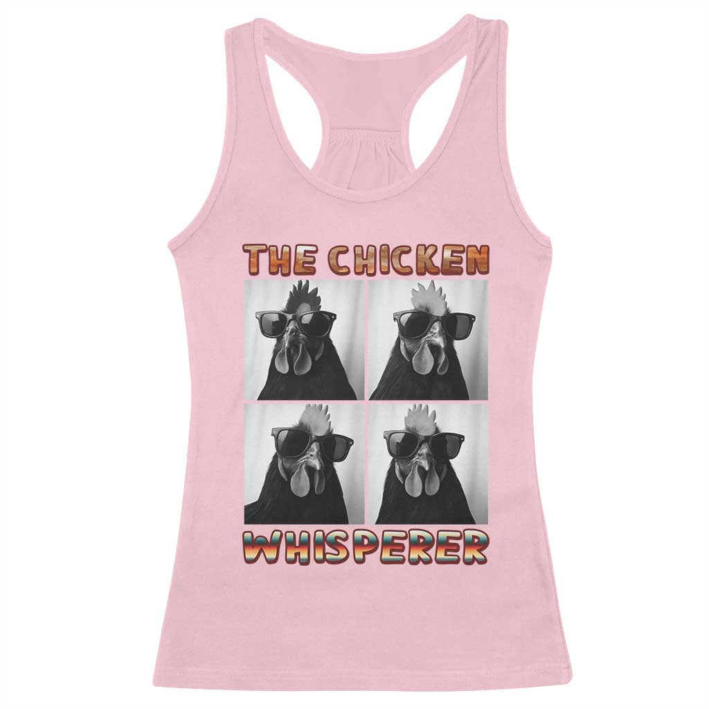 Funny Farm Animal Gift Racerback Tank Top The Chicken Whisperer - Wonder Print Shop