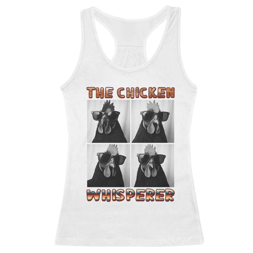 Funny Farm Animal Gift Racerback Tank Top The Chicken Whisperer - Wonder Print Shop
