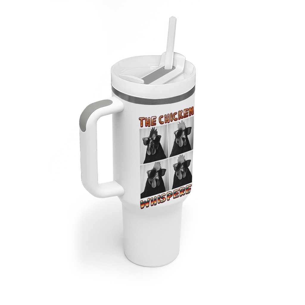 Funny Farm Animal Gift Tumbler With Handle The Chicken Whisperer