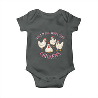 Chicken Lover Gift Baby Onesie Just A Girl Who Loves Chickens - Wonder Print Shop