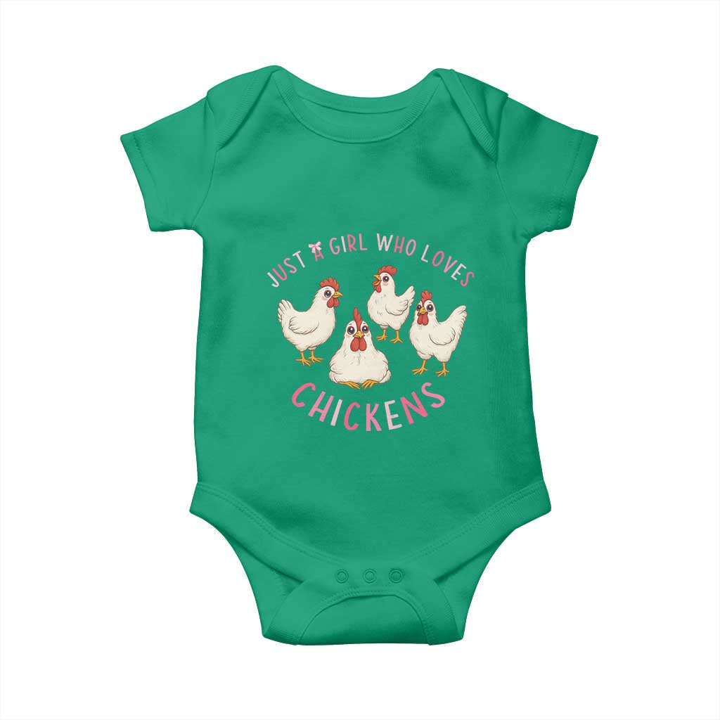 Chicken Lover Gift Baby Onesie Just A Girl Who Loves Chickens - Wonder Print Shop