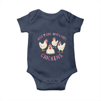 Chicken Lover Gift Baby Onesie Just A Girl Who Loves Chickens - Wonder Print Shop