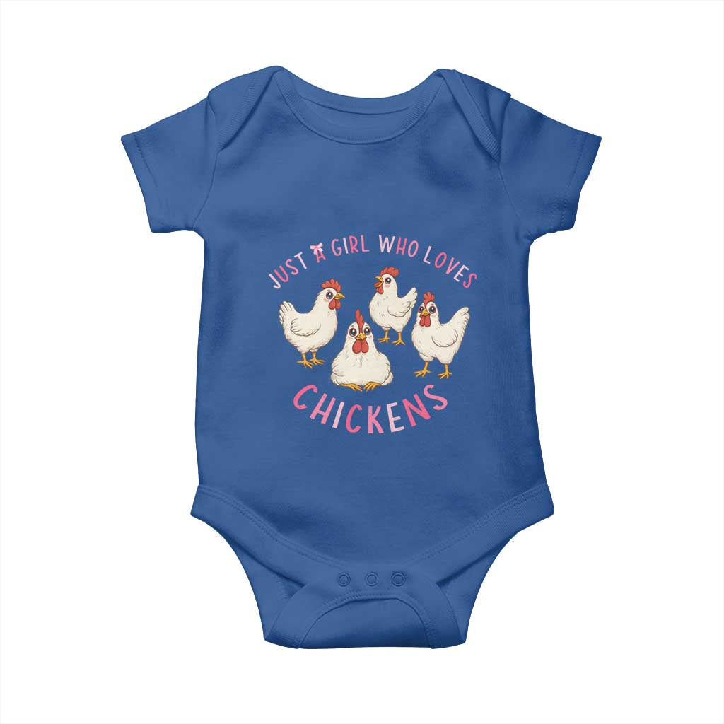 Chicken Lover Gift Baby Onesie Just A Girl Who Loves Chickens - Wonder Print Shop