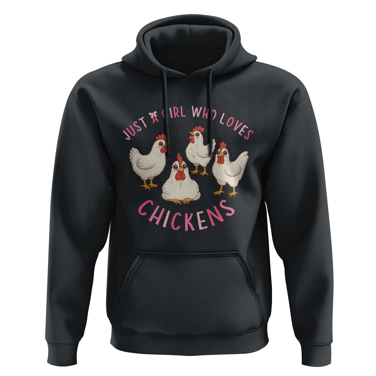 Chicken Lover Gift Hoodie Just A Girl Who Loves Chickens - Wonder Print Shop