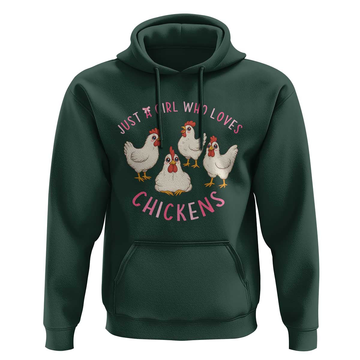 Chicken Lover Gift Hoodie Just A Girl Who Loves Chickens - Wonder Print Shop