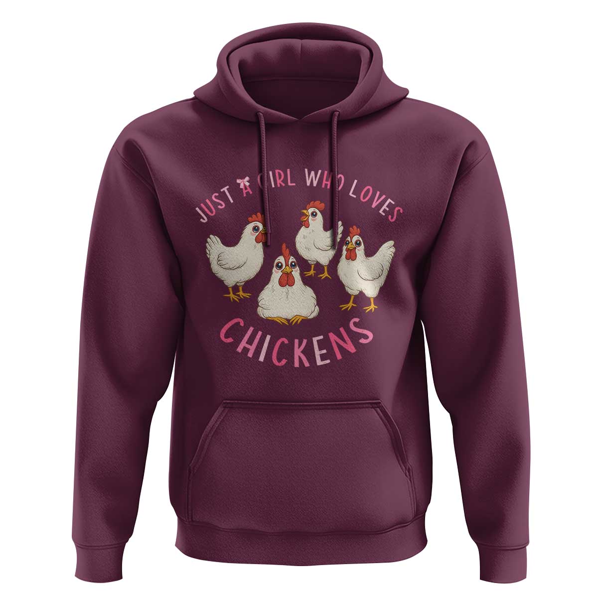 Chicken Lover Gift Hoodie Just A Girl Who Loves Chickens - Wonder Print Shop