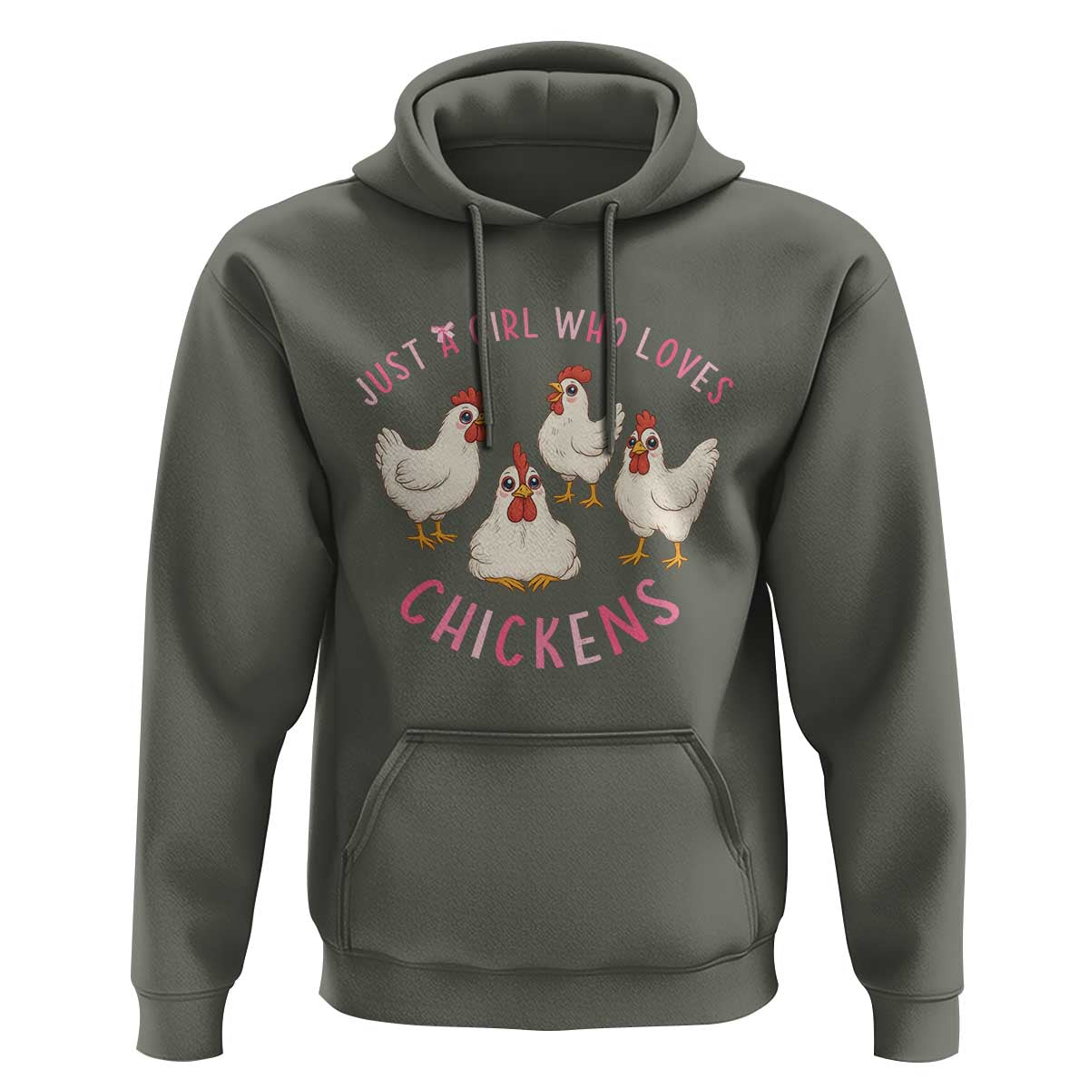Chicken Lover Gift Hoodie Just A Girl Who Loves Chickens - Wonder Print Shop