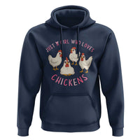 Chicken Lover Gift Hoodie Just A Girl Who Loves Chickens - Wonder Print Shop