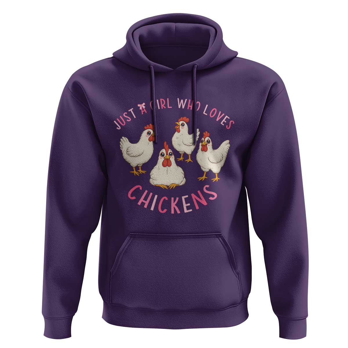 Chicken Lover Gift Hoodie Just A Girl Who Loves Chickens - Wonder Print Shop