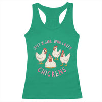 Chicken Lover Gift Racerback Tank Top Just A Girl Who Loves Chickens - Wonder Print Shop