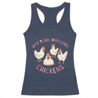 Chicken Lover Gift Racerback Tank Top Just A Girl Who Loves Chickens - Wonder Print Shop