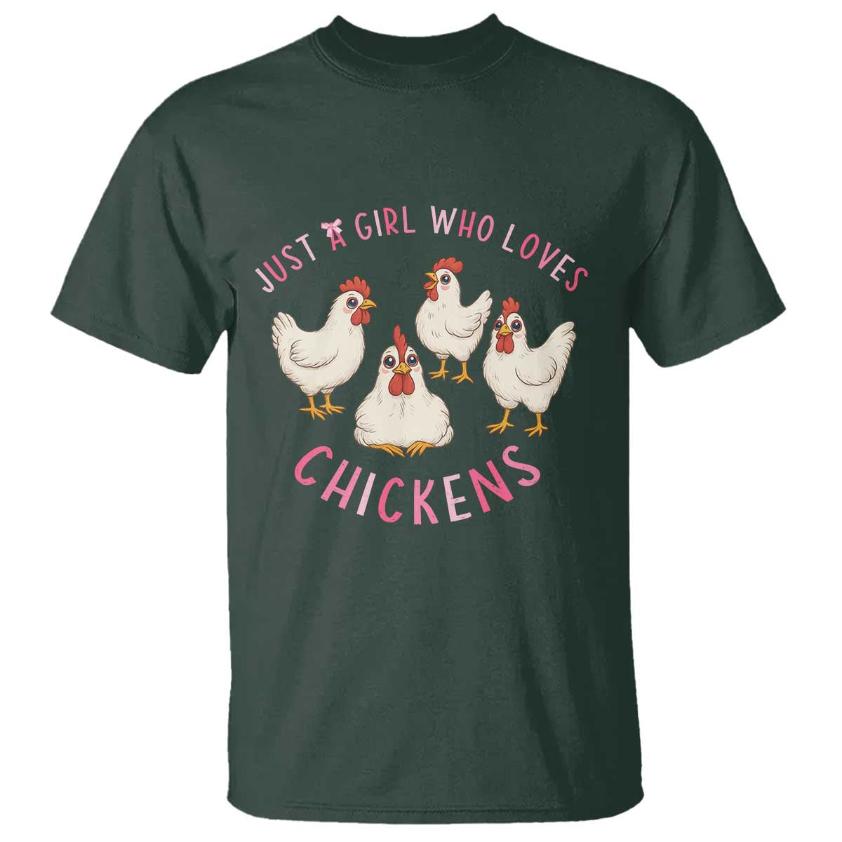 Chicken Lover Gift T Shirt Just A Girl Who Loves Chickens - Wonder Print Shop