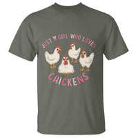 Chicken Lover Gift T Shirt Just A Girl Who Loves Chickens - Wonder Print Shop