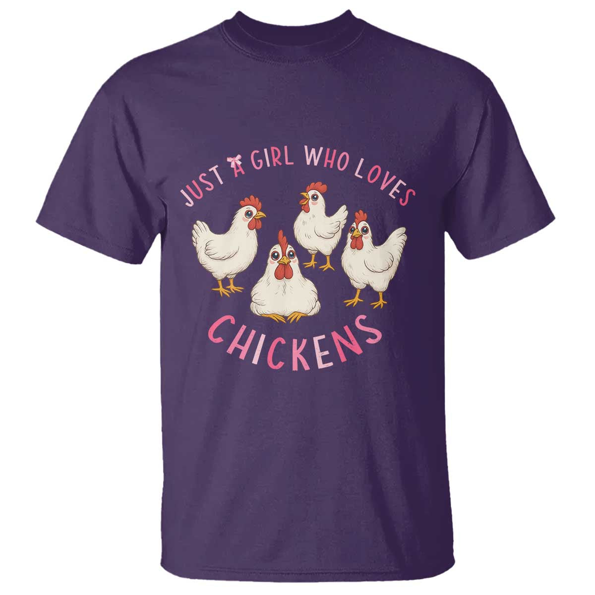 Chicken Lover Gift T Shirt Just A Girl Who Loves Chickens - Wonder Print Shop