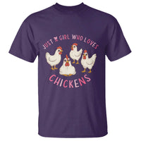 Chicken Lover Gift T Shirt Just A Girl Who Loves Chickens - Wonder Print Shop