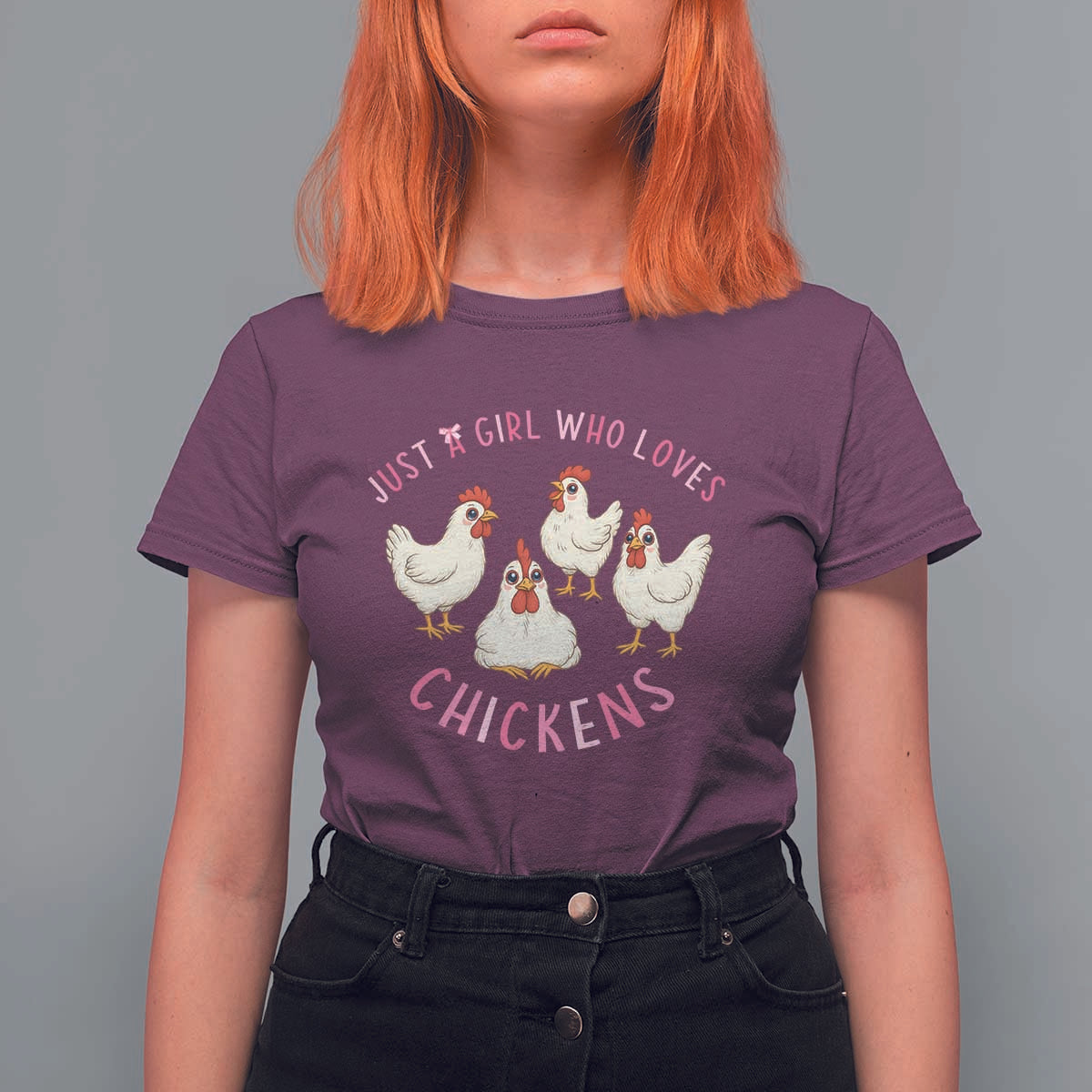Chicken Lover Gift T Shirt For Women Just A Girl Who Loves Chickens - Wonder Print Shop