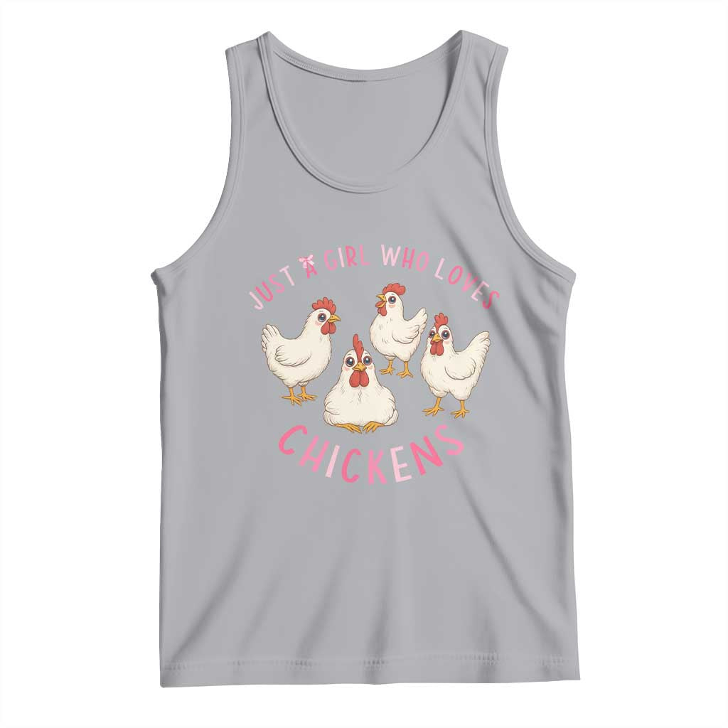 Chicken Lover Gift Tank Top Just A Girl Who Loves Chickens - Wonder Print Shop