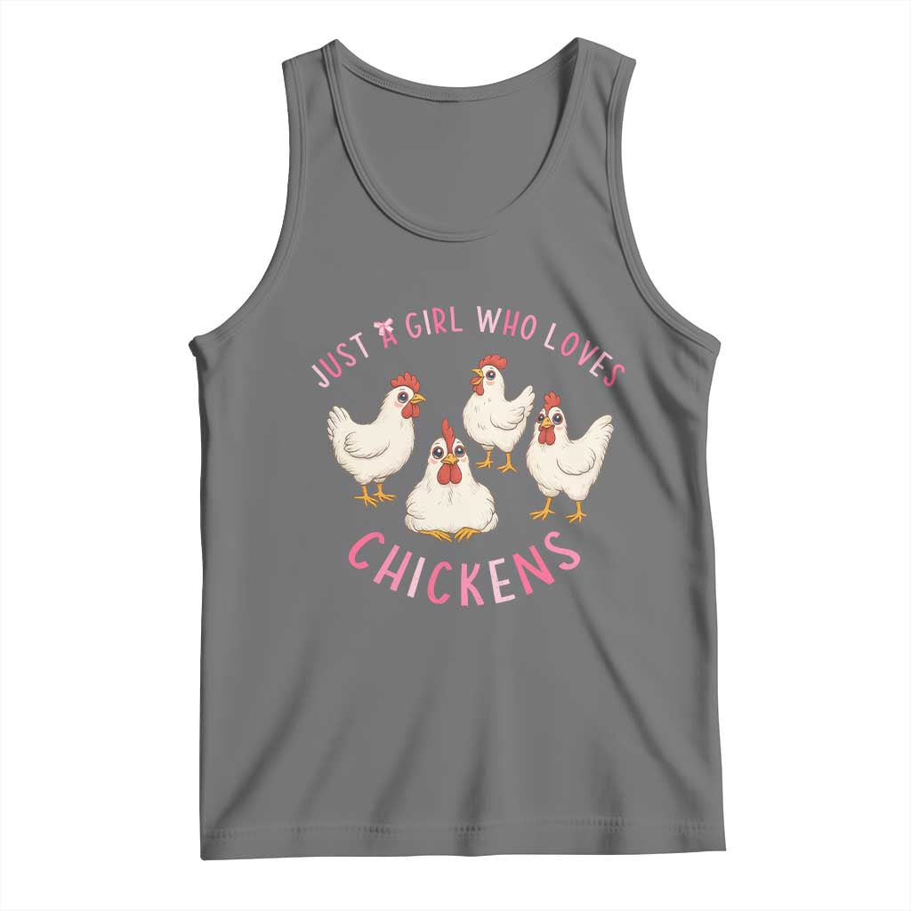 Chicken Lover Gift Tank Top Just A Girl Who Loves Chickens - Wonder Print Shop