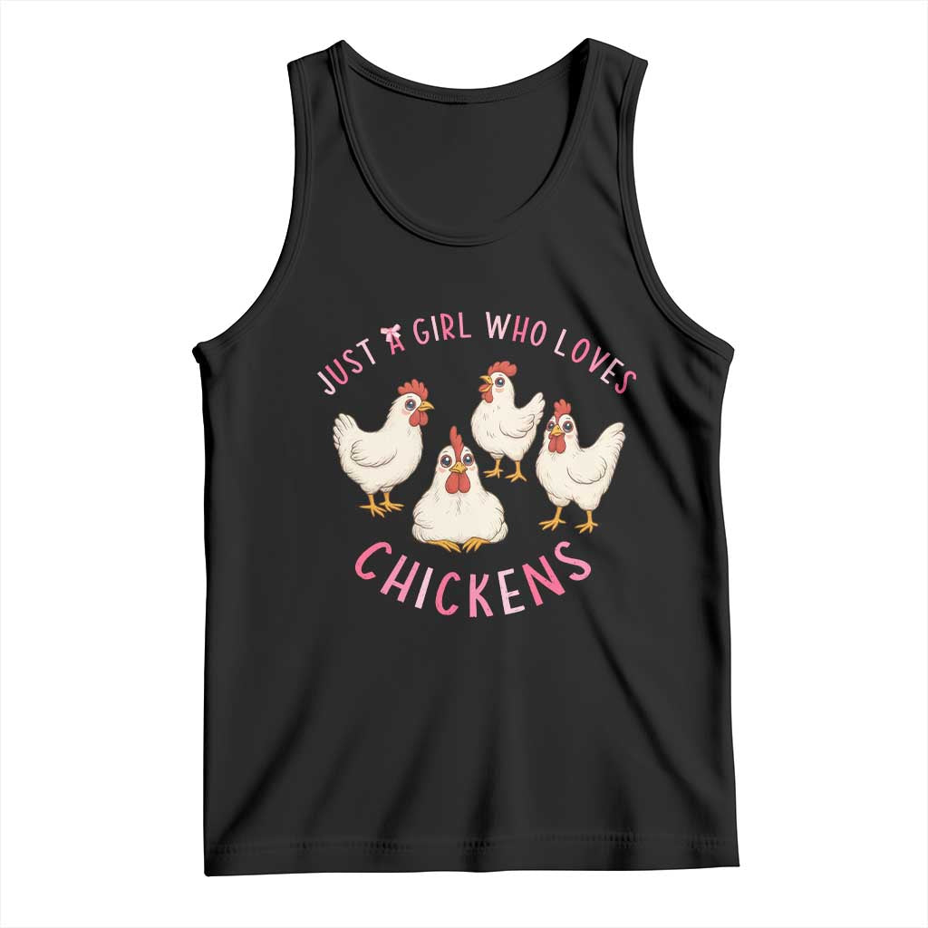 Chicken Lover Gift Tank Top Just A Girl Who Loves Chickens - Wonder Print Shop