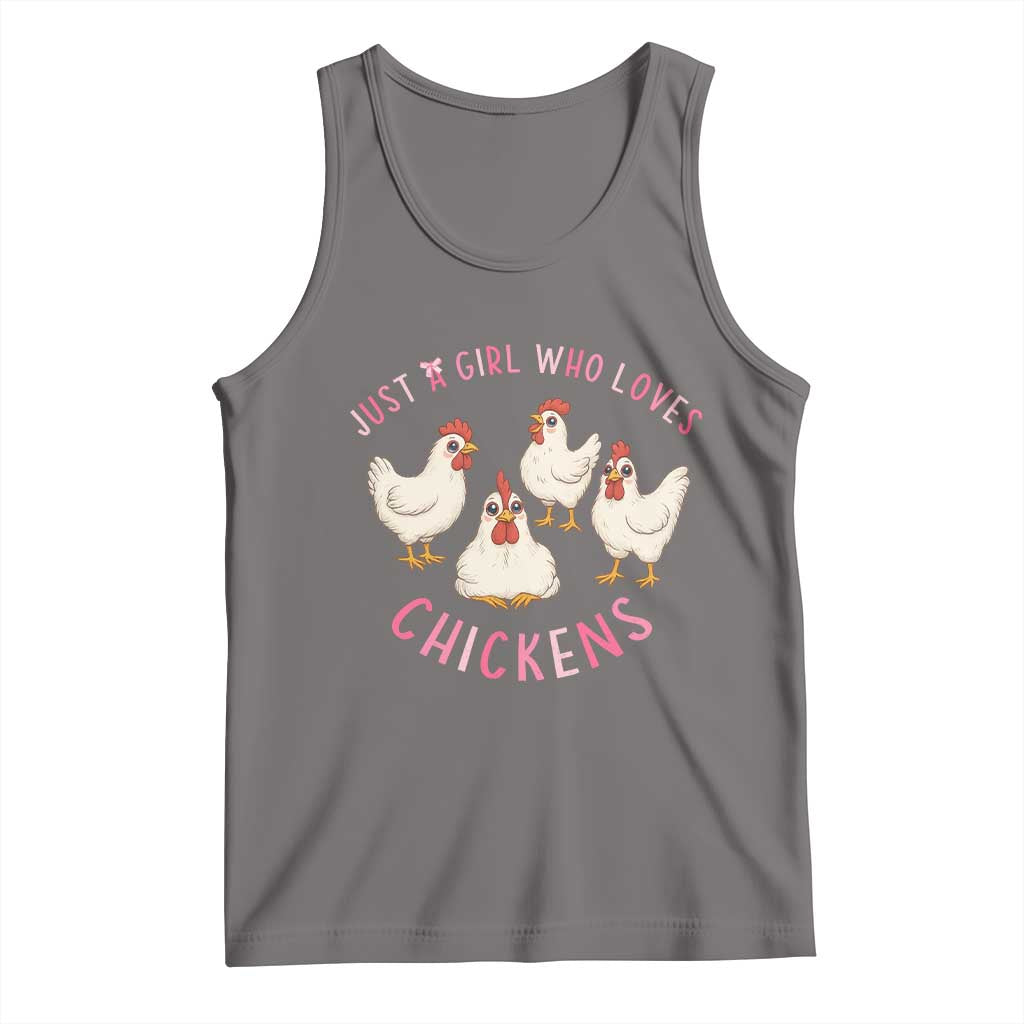 Chicken Lover Gift Tank Top Just A Girl Who Loves Chickens - Wonder Print Shop