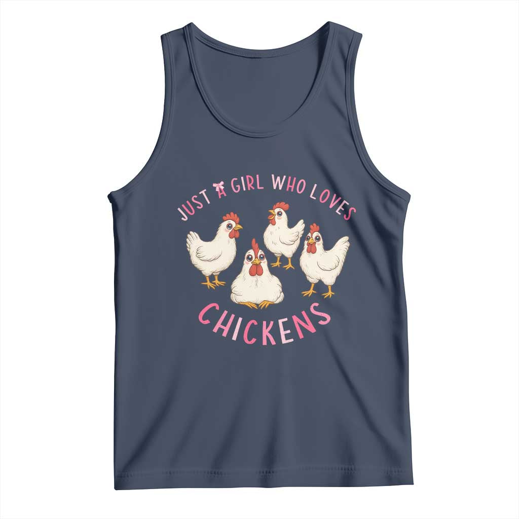 Chicken Lover Gift Tank Top Just A Girl Who Loves Chickens - Wonder Print Shop