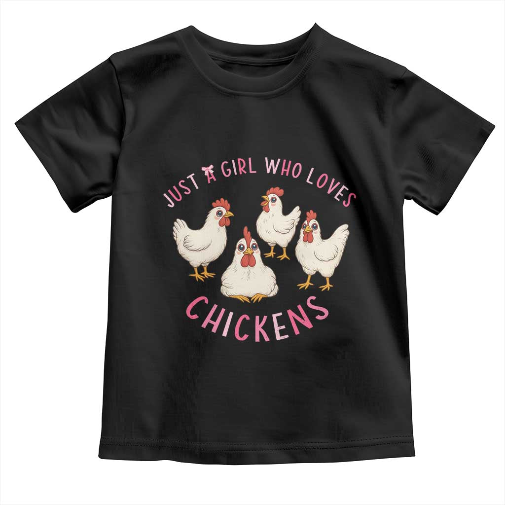 Chicken Lover Gift Toddler T Shirt Just A Girl Who Loves Chickens - Wonder Print Shop