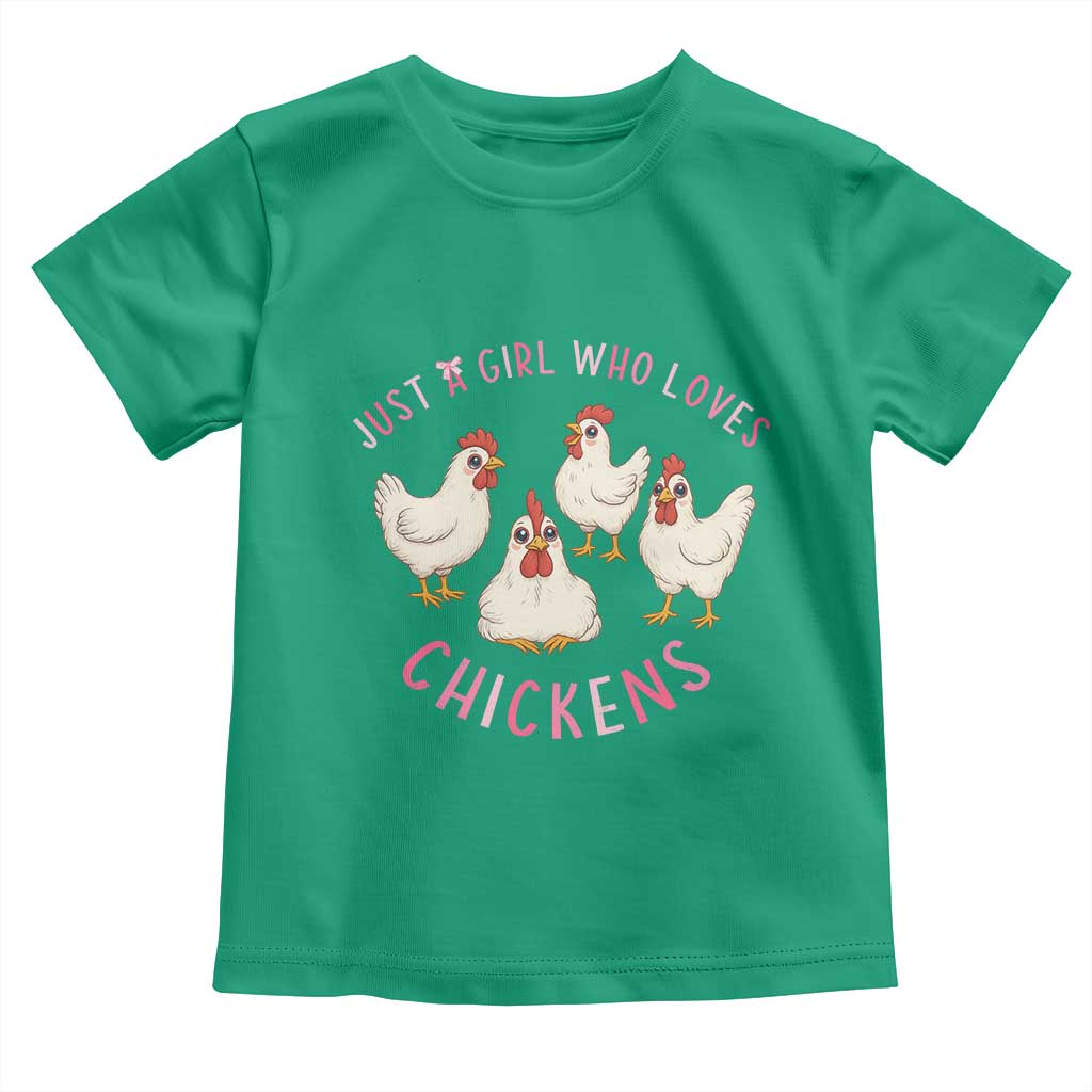 Chicken Lover Gift Toddler T Shirt Just A Girl Who Loves Chickens - Wonder Print Shop