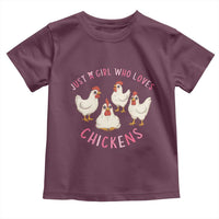 Chicken Lover Gift Toddler T Shirt Just A Girl Who Loves Chickens - Wonder Print Shop