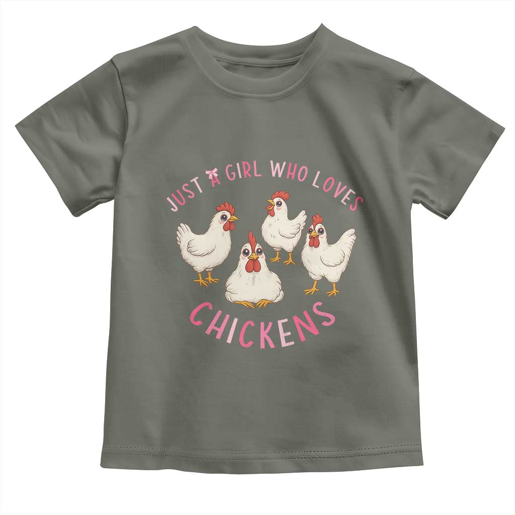 Chicken Lover Gift Toddler T Shirt Just A Girl Who Loves Chickens - Wonder Print Shop