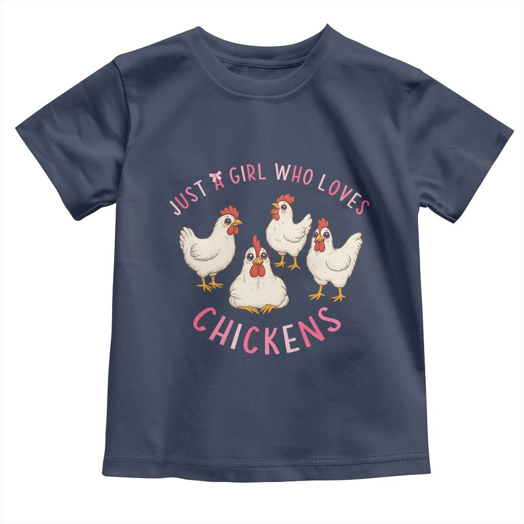 Chicken Lover Gift Toddler T Shirt Just A Girl Who Loves Chickens - Wonder Print Shop