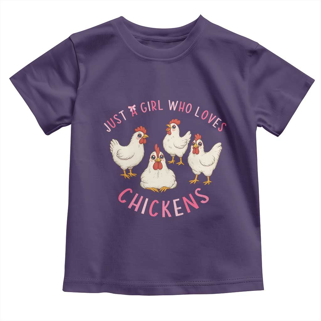 Chicken Lover Gift Toddler T Shirt Just A Girl Who Loves Chickens - Wonder Print Shop