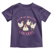 Chicken Lover Gift Toddler T Shirt Just A Girl Who Loves Chickens - Wonder Print Shop