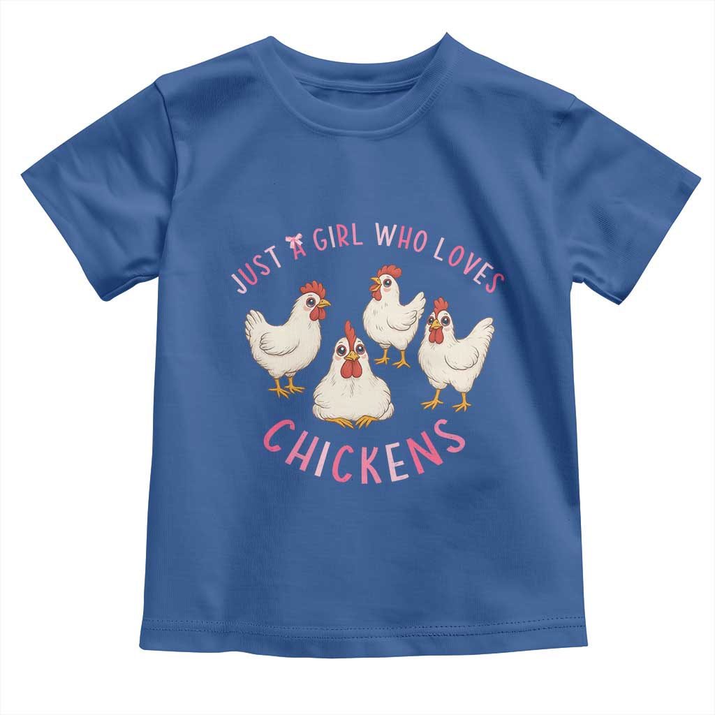 Chicken Lover Gift Toddler T Shirt Just A Girl Who Loves Chickens - Wonder Print Shop