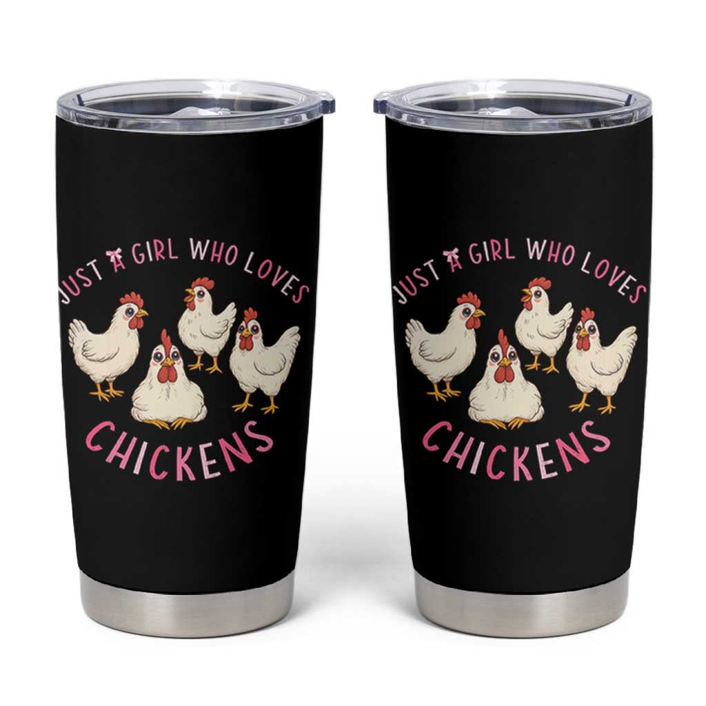 Chicken Lover Gift Tumbler Cup Just A Girl Who Loves Chickens
