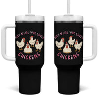 Chicken Lover Gift Tumbler With Handle Just A Girl Who Loves Chickens