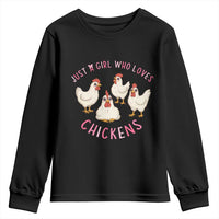Chicken Lover Gift Youth Sweatshirt Just A Girl Who Loves Chickens - Wonder Print Shop