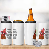 Funny Chicken Lover Gift 4 in 1 Can Cooler Tumbler She Is Beauty And Grace She Will Peck You In The Face